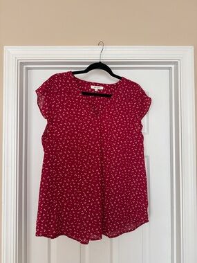Monday Fun flutter sleeve blouse